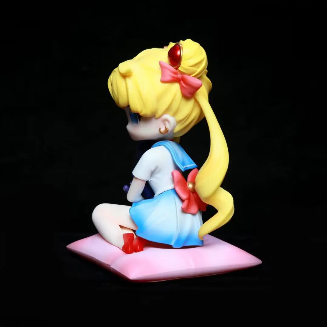 Sailor Moon Anime Figure Q Version Tsukino Usagi Figures Collection Statue Model Desktop Decoration Doll Kids Toy Birthday Gift