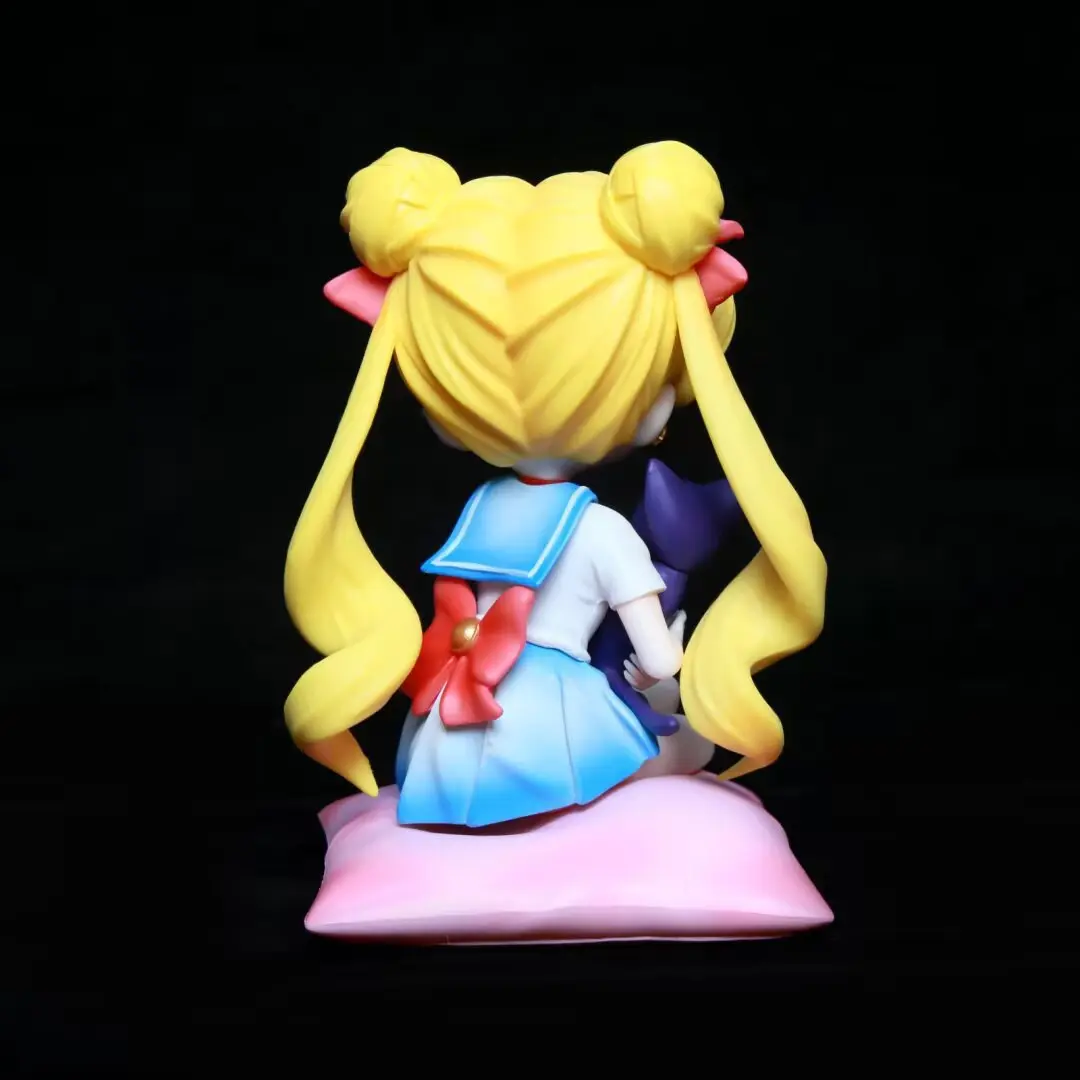 Sailor Moon Anime Figure Q Version Tsukino Usagi Figures Collection Statue Model Desktop Decoration Doll Kids Toy Birthday Gift