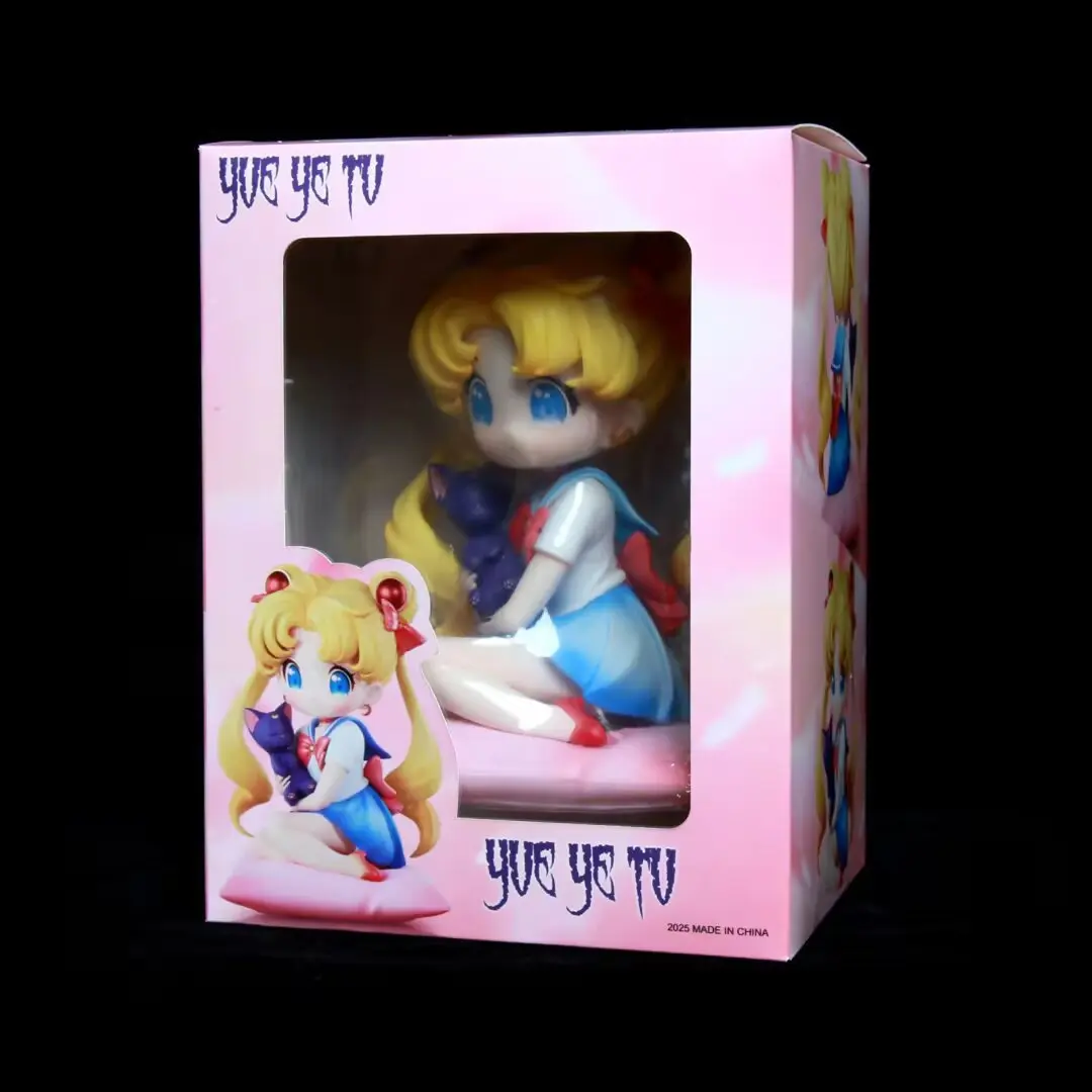 Sailor Moon Anime Figure Q Version Tsukino Usagi Figures Collection Statue Model Desktop Decoration Doll Kids Toy Birthday Gift