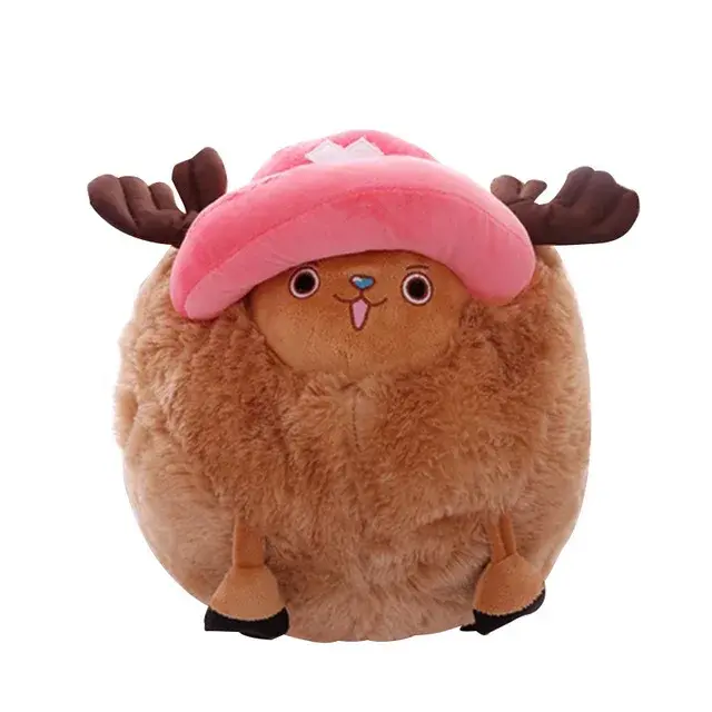 35CM One Piece Tony Tony Chopper Stuffed pillow Doll Soft PP Cotton Cute Pet Cushion Hand warmer Toys