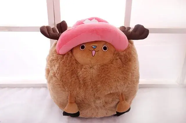 35CM One Piece Tony Tony Chopper Stuffed pillow Doll Soft PP Cotton Cute Pet Cushion Hand warmer Toys