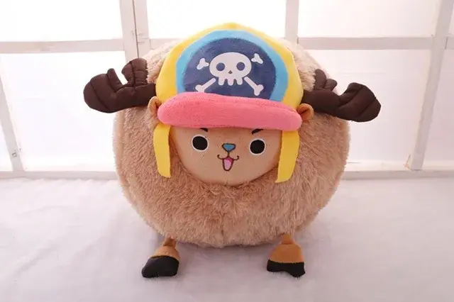 35CM One Piece Tony Tony Chopper Stuffed pillow Doll Soft PP Cotton Cute Pet Cushion Hand warmer Toys