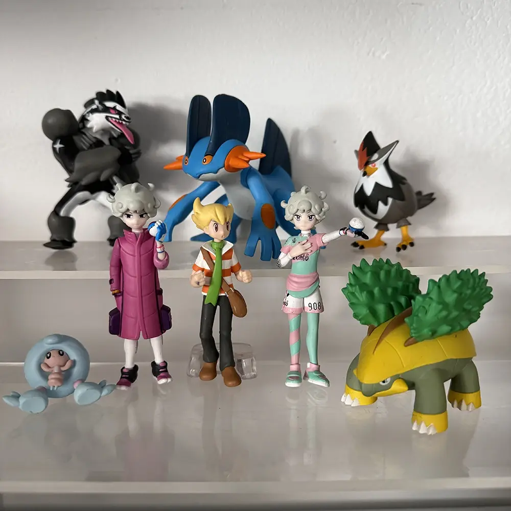 Genuine Elf Scale World Galar Region Bede Barry Staraptor Swampert Grovyle 1/20 Action Figure Model Toys