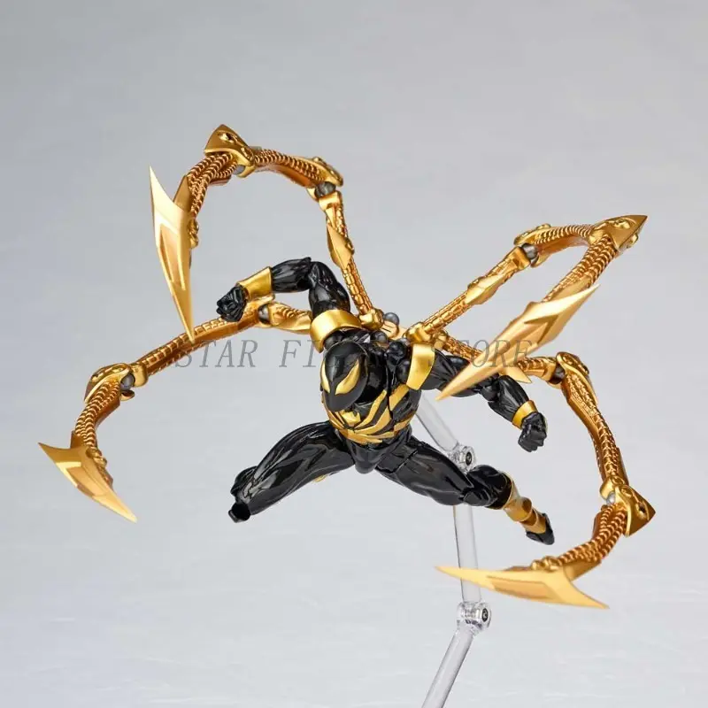 Kaiyodo Revoltech Iron Spider Action Figure Spider-Man Model Toys Movable Collection 16cm Spiderman Peter Parker Figurine Doll