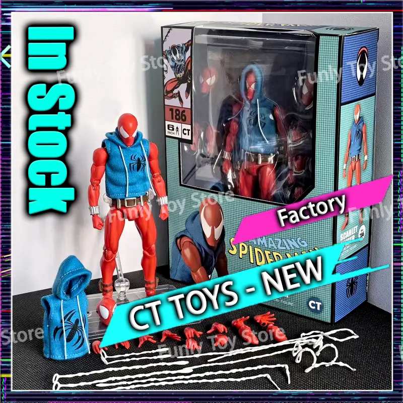 Ct Toys Spiderman Web Man Mafex 190 Spidey Webman 185 Agent Anti Venom Amazing Yamaguchi Anime Action Figure Customized Toys