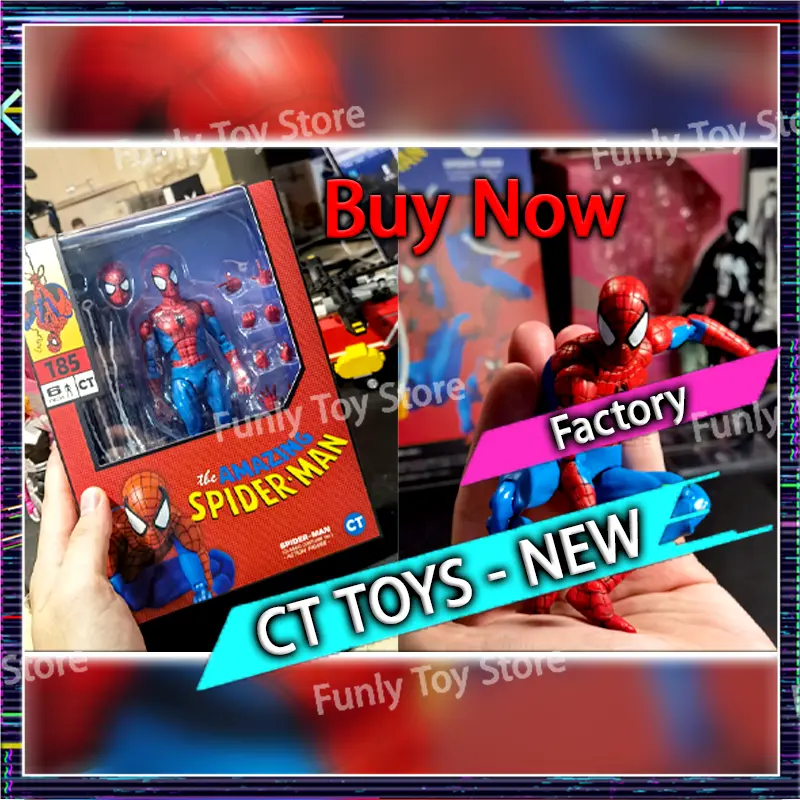 Ct Toys Spiderman Web Man Mafex 190 Spidey Webman 185 Agent Anti Venom Amazing Yamaguchi Anime Action Figure Customized Toys