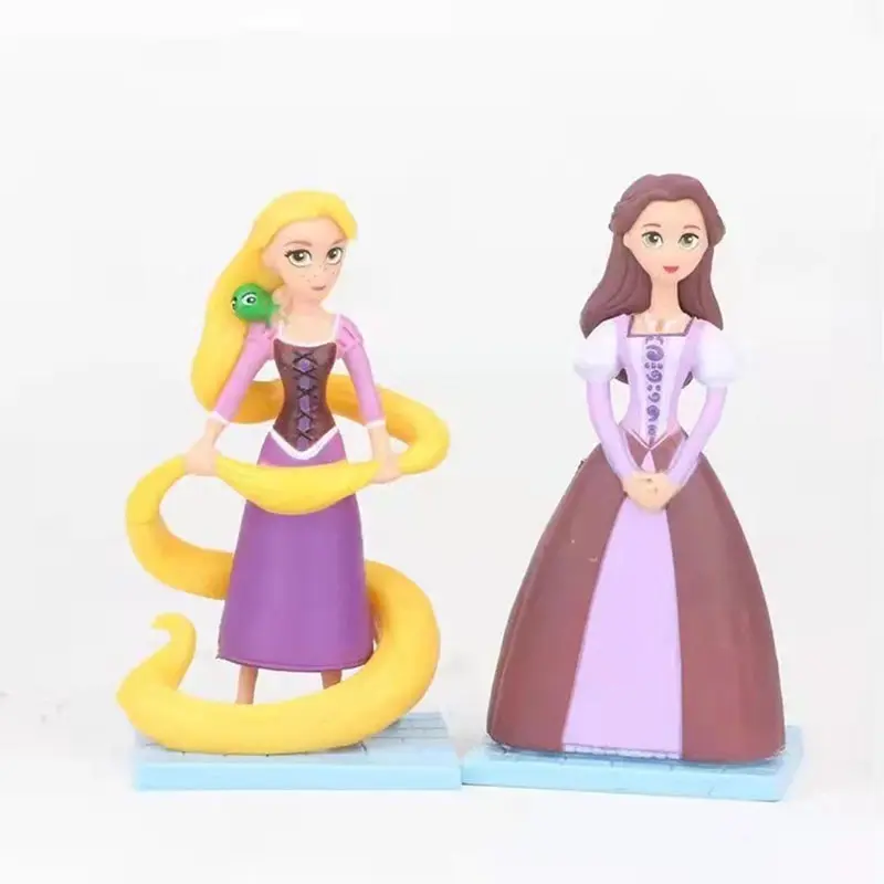 5Pcs/set Disney Princess Tangled Rapunzel GK Model Collectible Desktop Cake Decor Accessories Kids Adorable Toys Tide Play Gift