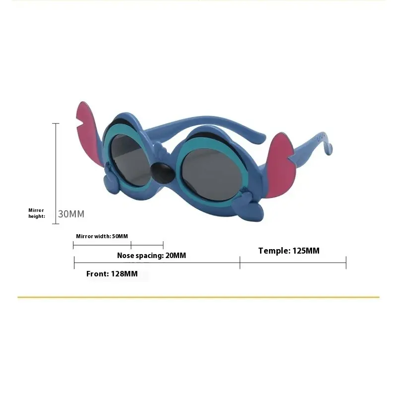 Disney Cartoon Stitch Sunglasses Kawaii Lilo & Stitch Y2K Polarized Soft Glasses UV400 Outdoor Goggles Fashion Gift Toy
