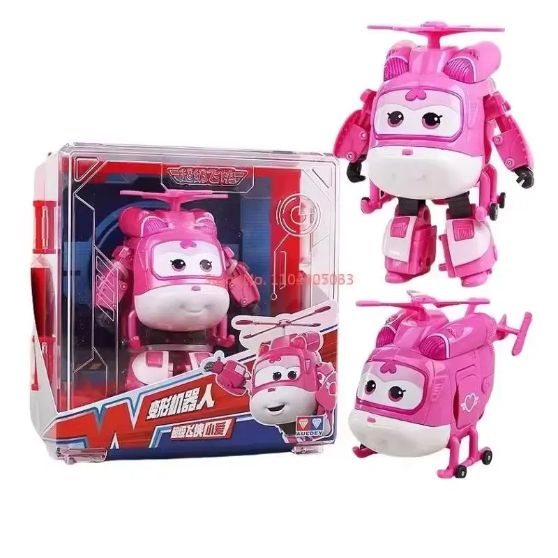New Super Wings 2" Scale Mini Transforming Anime Deformation Plane Robot Hot  Action Figures Transformation Toys For Kids Gifts