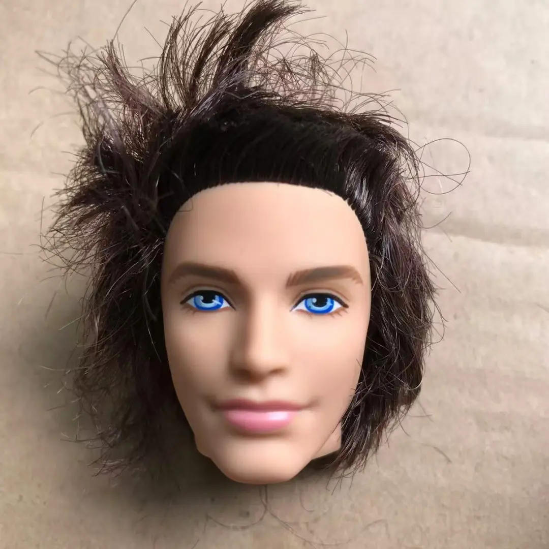 1/6 Male Doll Heads DIY Dressing Doll Heads Ken Doll Parts Beige Skin Doll Accessories Parts