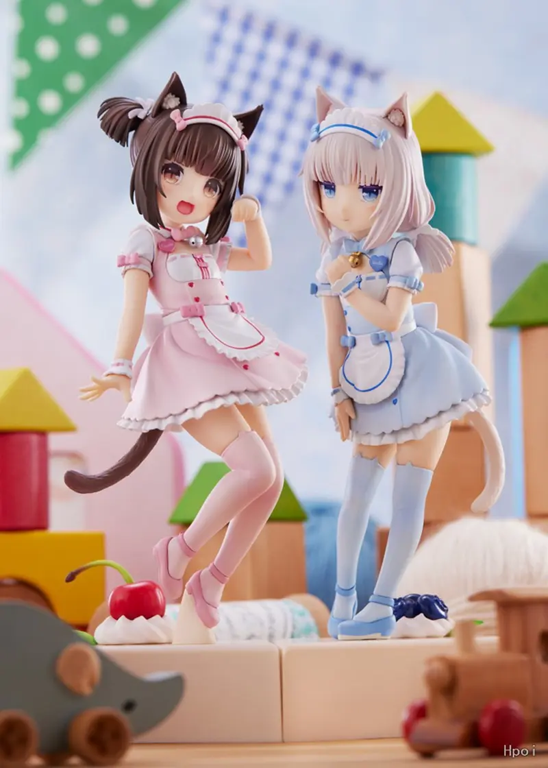 18cm NEKOPARA Anime Figure Kawaii Girl Chocola Action Figure Cute Maid Vanilla Figurine PVC Collection Model Doll Toys Gifts