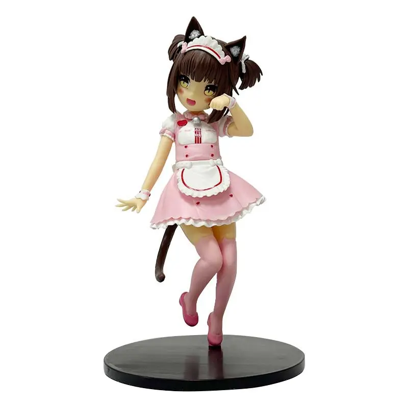 18cm NEKOPARA Anime Figure Kawaii Girl Chocola Action Figure Cute Maid Vanilla Figurine PVC Collection Model Doll Toys Gifts