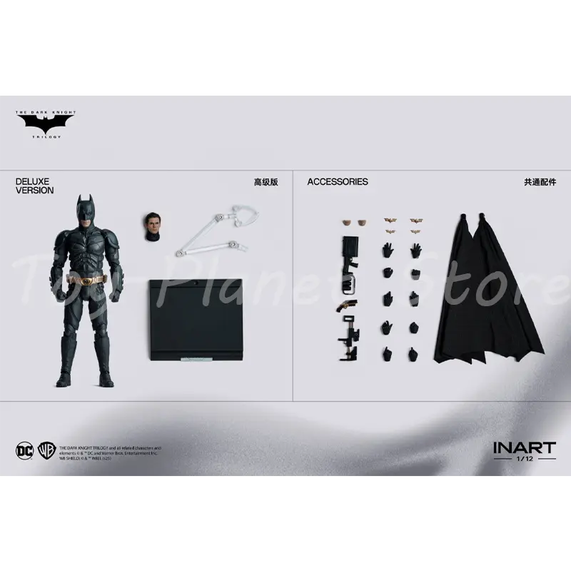 In Stock INART Studio Batman DC The Dark Knight Trilogy 1/12 Bat Man Anime Action Figure Statue Figurine Model Custom Gifts Toys