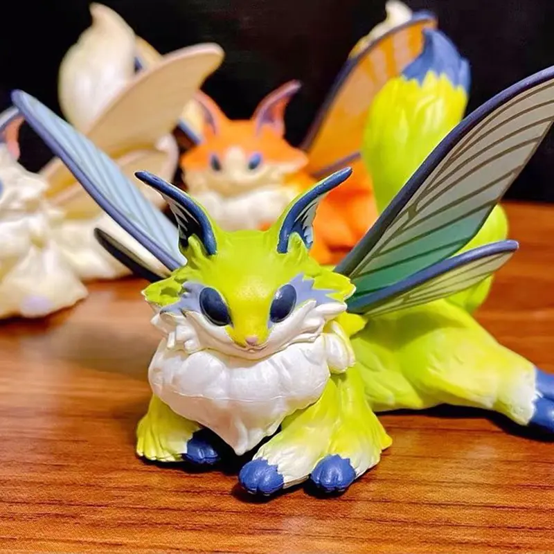 SK Japan Gashapon Assembling Toys Kawaii Figure Butterfly Catsilkworm Moth Cat Ornament Cartoon Pvc Action Toy Desktop Decorate