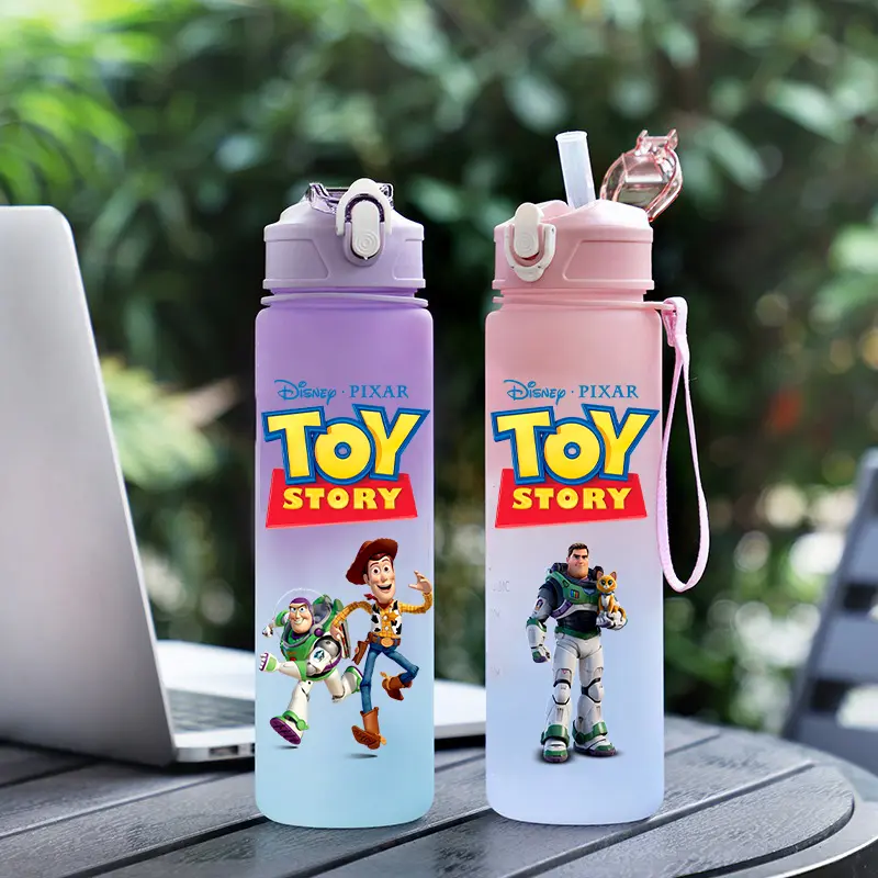 750ML Toy Story Cartoon Large Capacity Gradient Water Cup Portable Plastic Water Bottle Student Outdoor Leak Proof Water Bottle