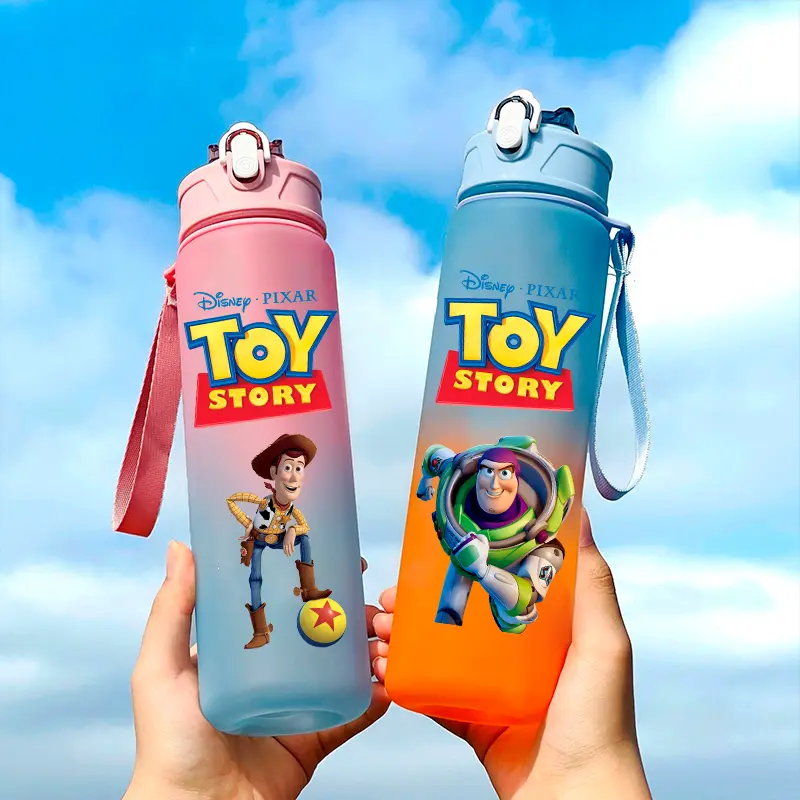 750ML Toy Story Cartoon Large Capacity Gradient Water Cup Portable Plastic Water Bottle Student Outdoor Leak Proof Water Bottle