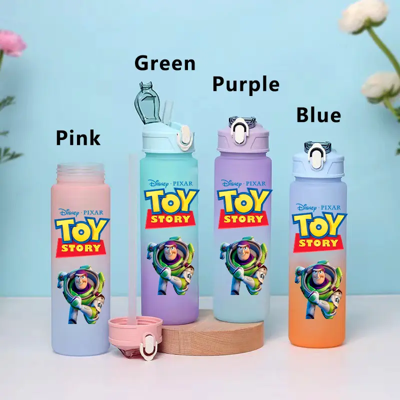 750ML Toy Story Cartoon Large Capacity Gradient Water Cup Portable Plastic Water Bottle Student Outdoor Leak Proof Water Bottle