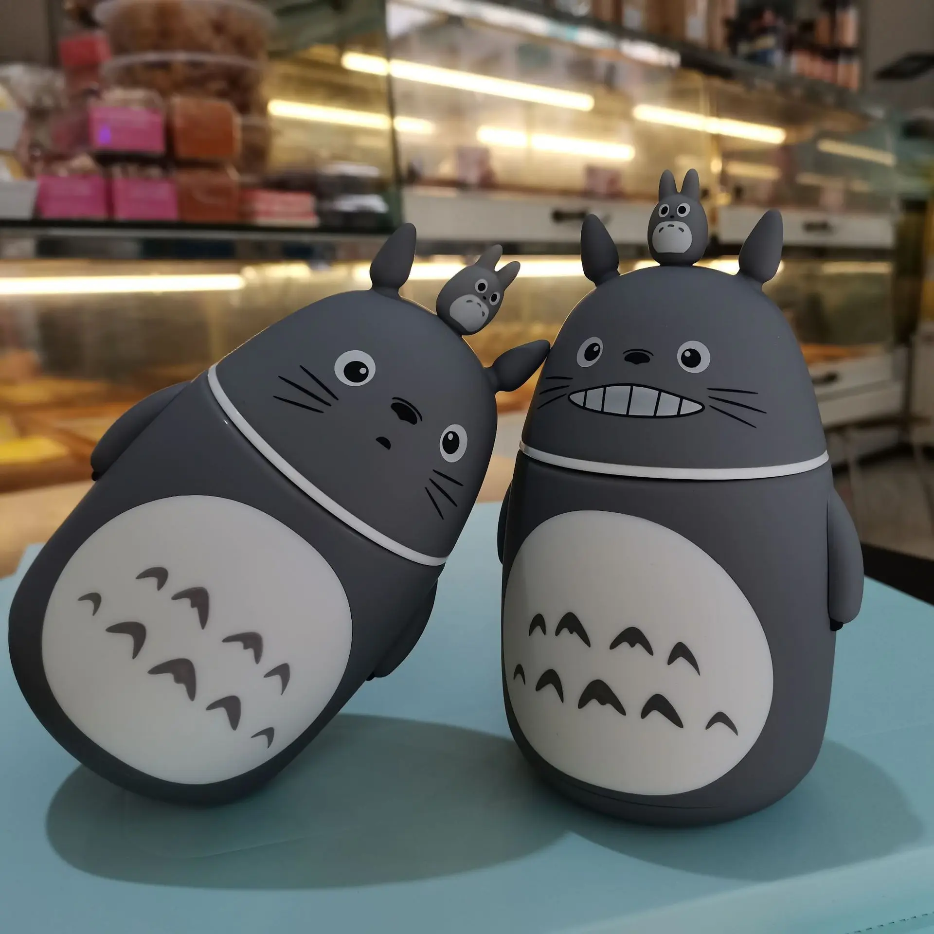 300ML Anime Cartoon Cute Totoro Anime Figure Glass Cup Kawaii Trendy Toy Doll Couple Surprise Gifts
