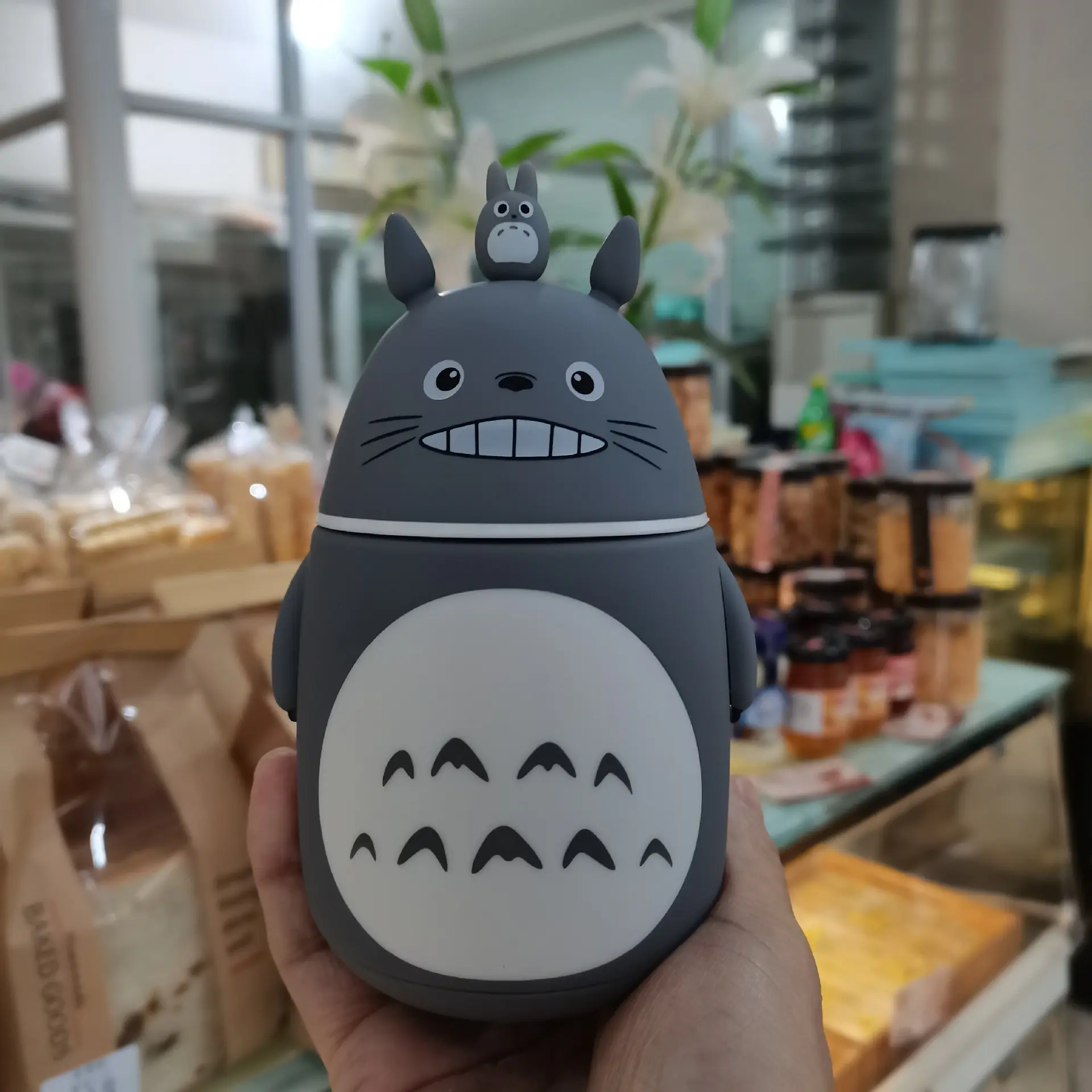 300ML Anime Cartoon Cute Totoro Anime Figure Glass Cup Kawaii Trendy Toy Doll Couple Surprise Gifts