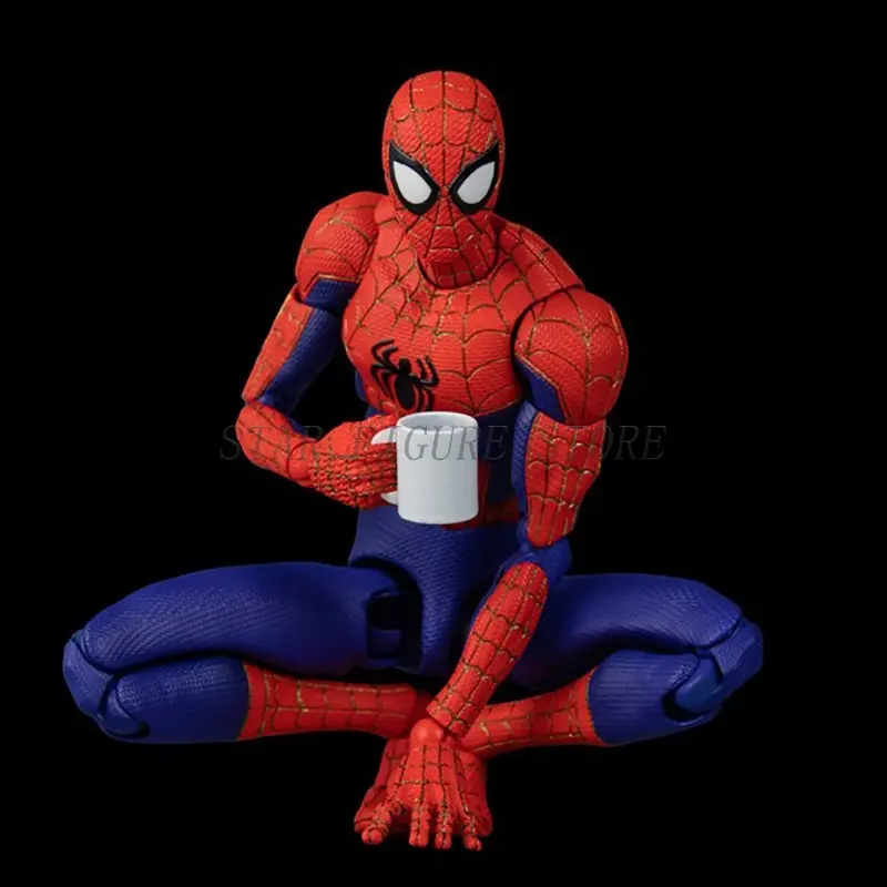 Sv Action Spider-Man Peter Parker Action Figure Collection Sentinel Marvel Into the Spider-Verse Spiderman Figurine Model Toys
