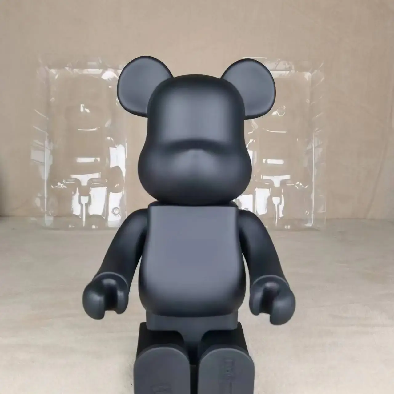High Quality Black White Bearbrick DIY Assembly 28cm Galaxy Painting Bear 3D Model Mini Brick Figure Toys