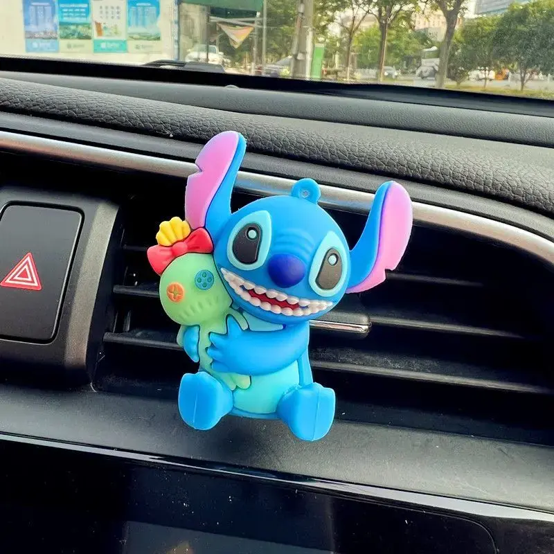 Stitch cartoon kawaii perfume car interior decoration car air outlet purifying air aromatherapy holiday gift for men and women