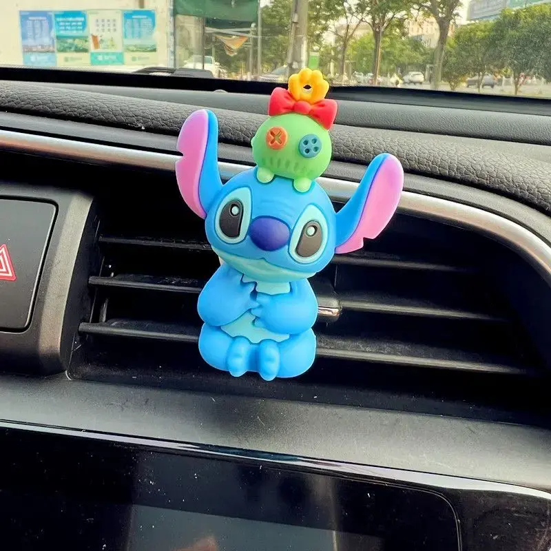 Stitch cartoon kawaii perfume car interior decoration car air outlet purifying air aromatherapy holiday gift for men and women
