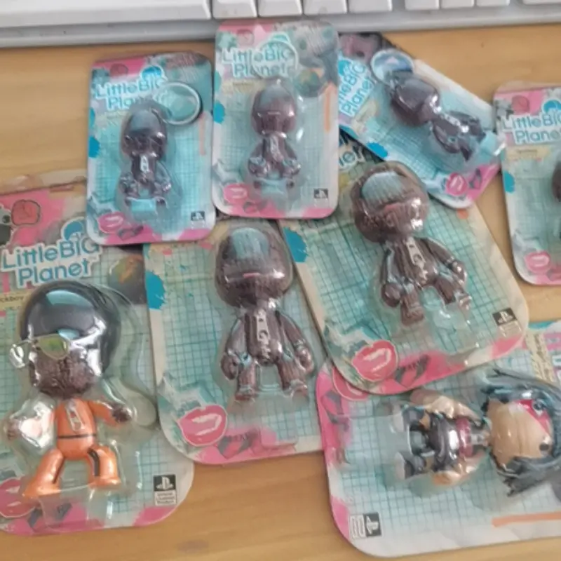 Little Big Planet Sackboy Cute Kawaii Game Figurine Anime Keychain LittleBigPlanet Robot Kitty Toys Models Action Figure Gift