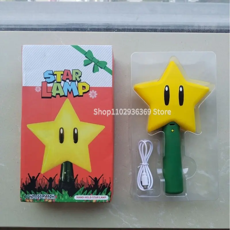 Super Marios Bros Lumalee 3D Night Light USB Charging Handheld LED Lamps with Vocal Kids Toys Photography Props Room Decoration