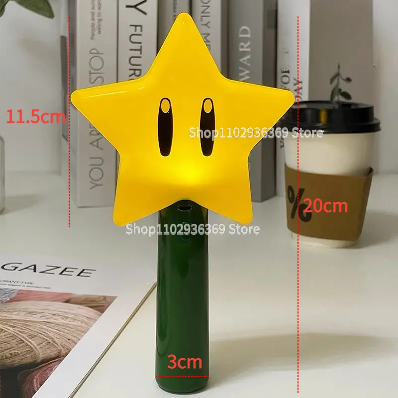 Super Marios Bros Lumalee 3D Night Light USB Charging Handheld LED Lamps with Vocal Kids Toys Photography Props Room Decoration