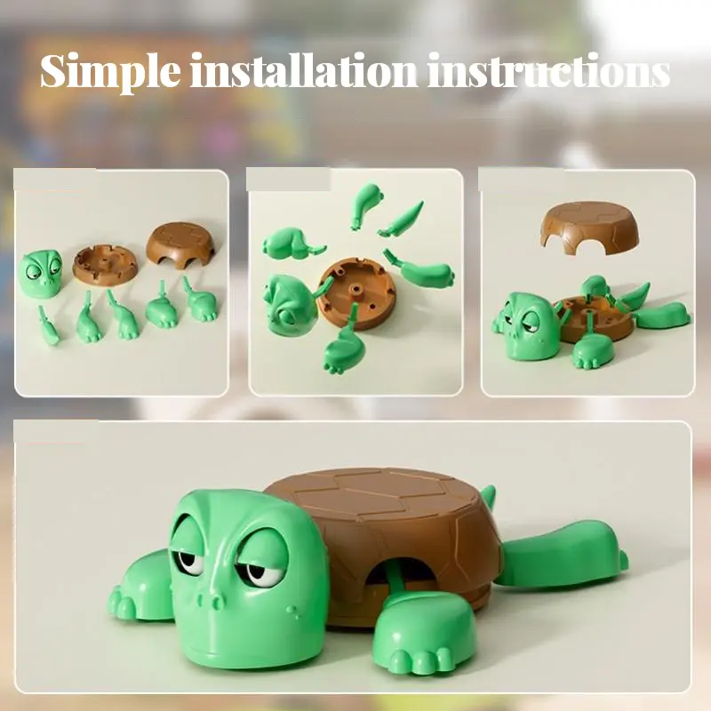 Fun Turtle Coaster Creative Interactive Lever Motion Panicked Pose Novelty Mug Rest Office Desk Toy Anti Anxiety Toys Cute Gifts