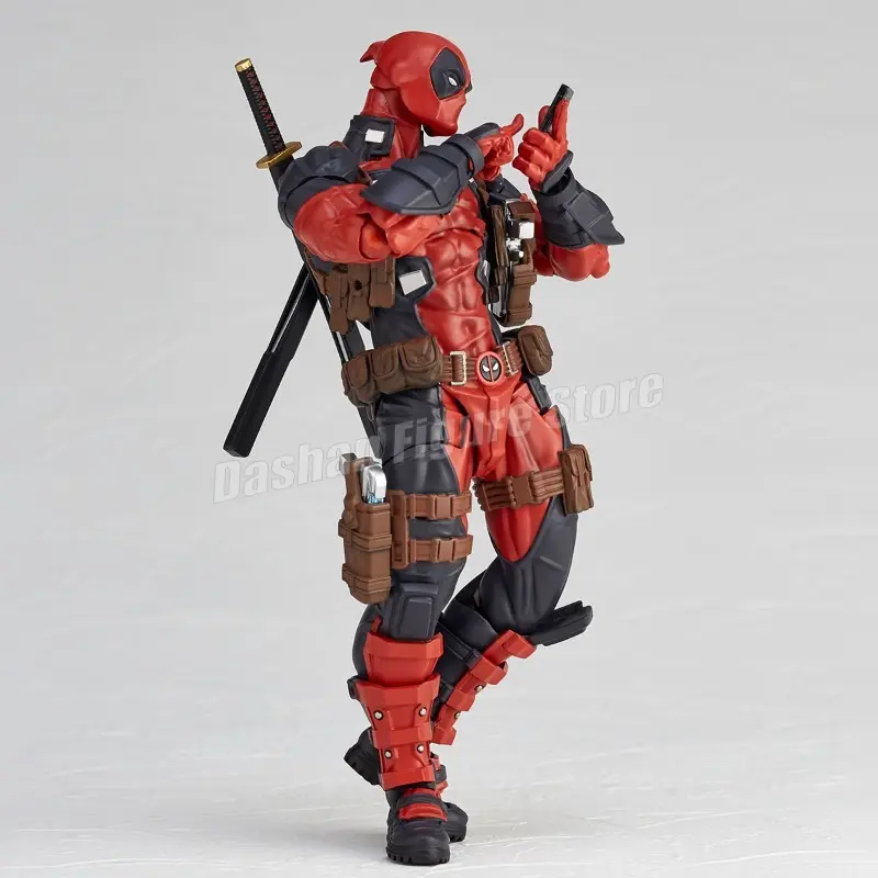 Amazing Yamaguchi Deadpool 2.0 Action Figure PVC Collection 15cm Kaiyodo Revoltech 025EX Deadpool & Wolverine Figurine Model Toy