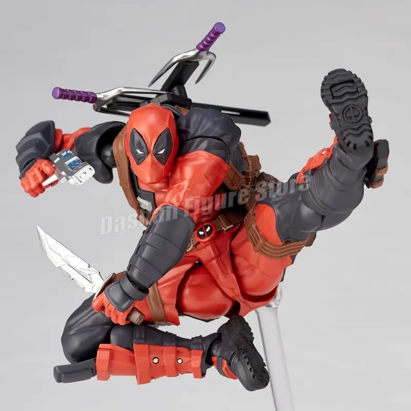Amazing Yamaguchi Deadpool 2.0 Action Figure PVC Collection 15cm Kaiyodo Revoltech 025EX Deadpool & Wolverine Figurine Model Toy