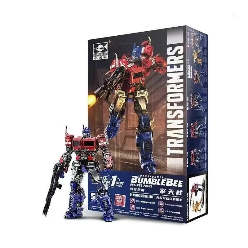 In Stock Trumpet Player Transformed Toys Yellow Bee Lightning Glue-free Movable Assembly Model Action Figure Collection Gift
