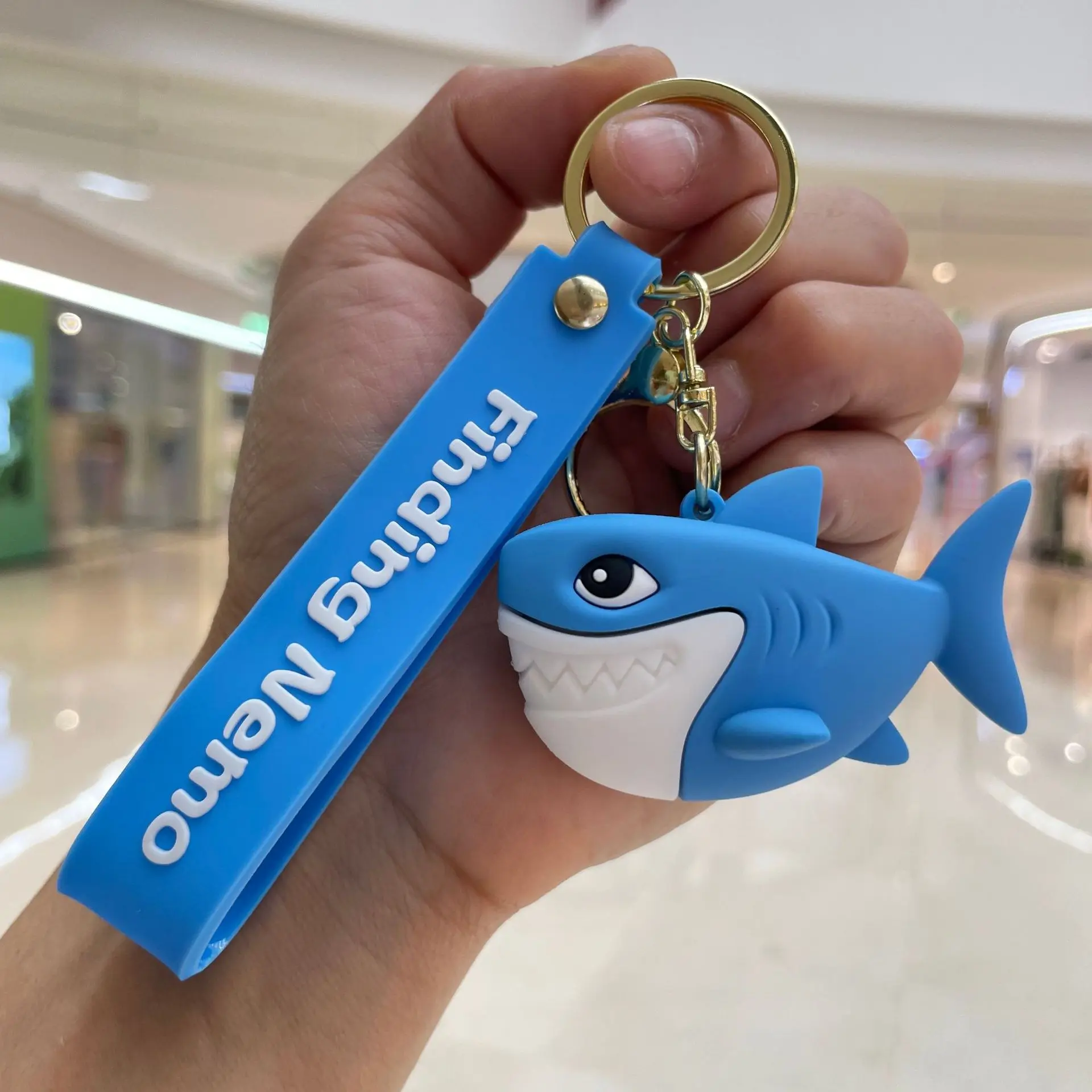 Kawaii Cartoon Finding Nemo Keychain Cute Animals Ugly Fish Shark Keyring Men's and Women's Bag Pendant Accessories Kids Gift