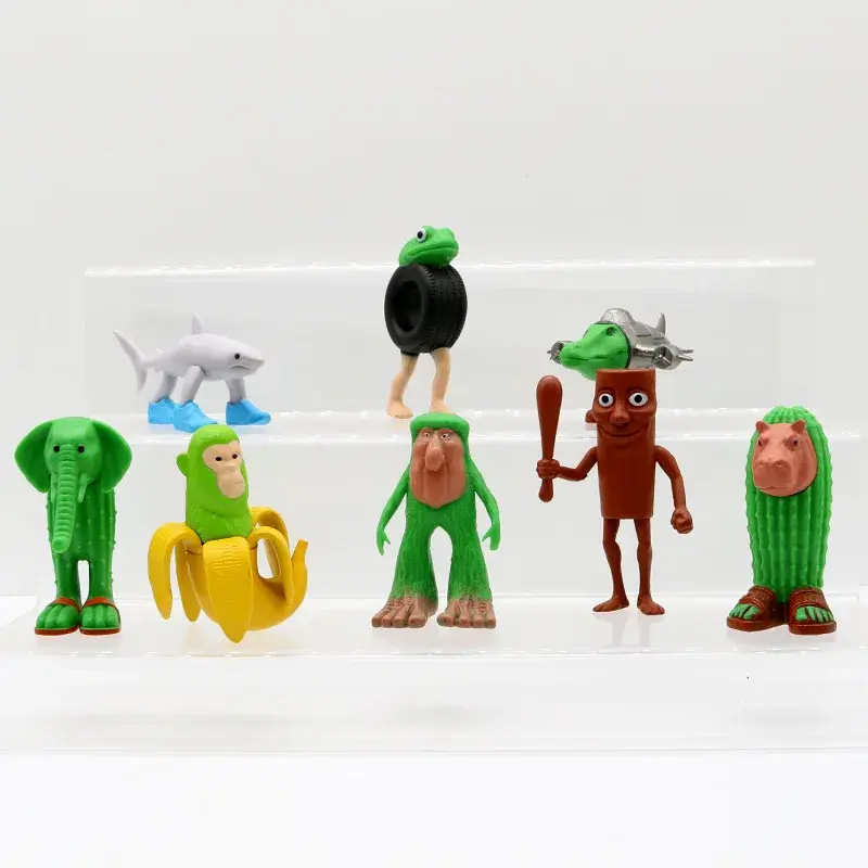 Italian Brainrot Tung Sahur Figure Toy Tralalero Tralala Figures Bombardino Crocodilo Shimpanzini Bananini Model Decor Doll Gift