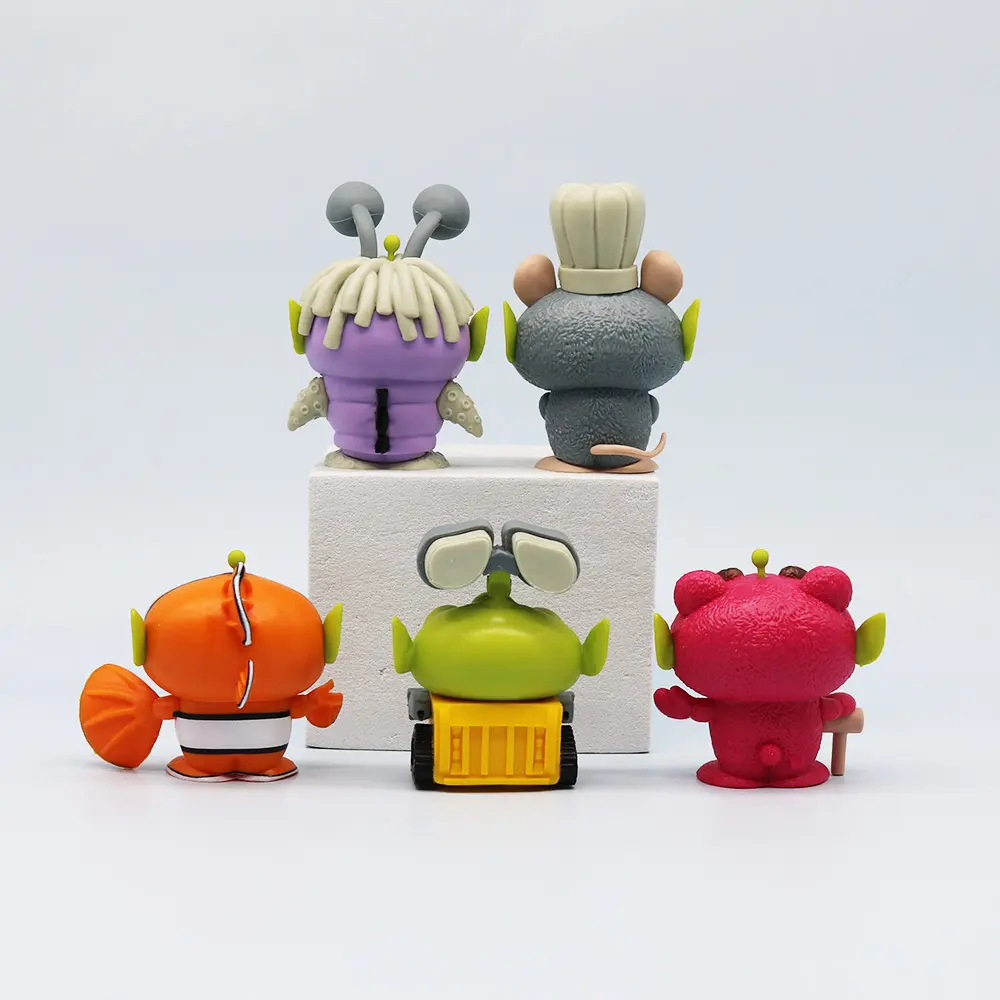 5Pcs/set Disney Toy Story Alien Crossover Series PVC Action Figure Anime Statue Model Toys Collection Kids Charm Christmas Gift