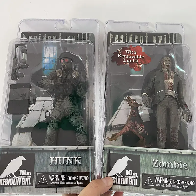 NECA Hunk Zombie Figure With Dog Licker And Walker Chris Redfield Biohazard Executioner Majini Action Figure Model Toys
