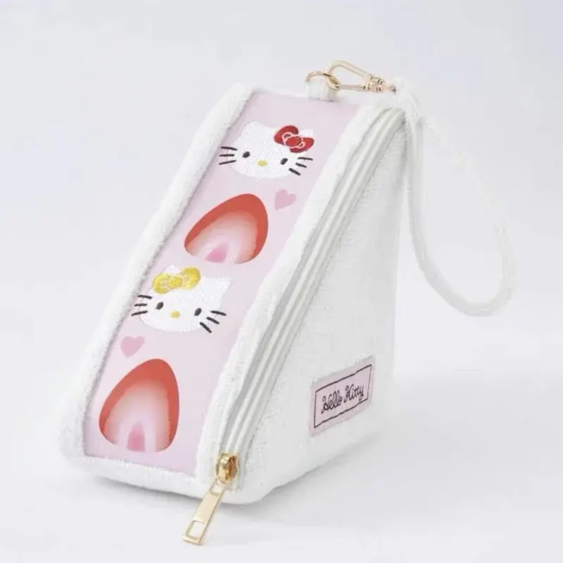 New Hello Kitty Storage Bags Kawaii Anime Cartoon Kuromi Melody Y2k Sandwich Pencil Case Cute Student Coin Purse Kids Toy Gift