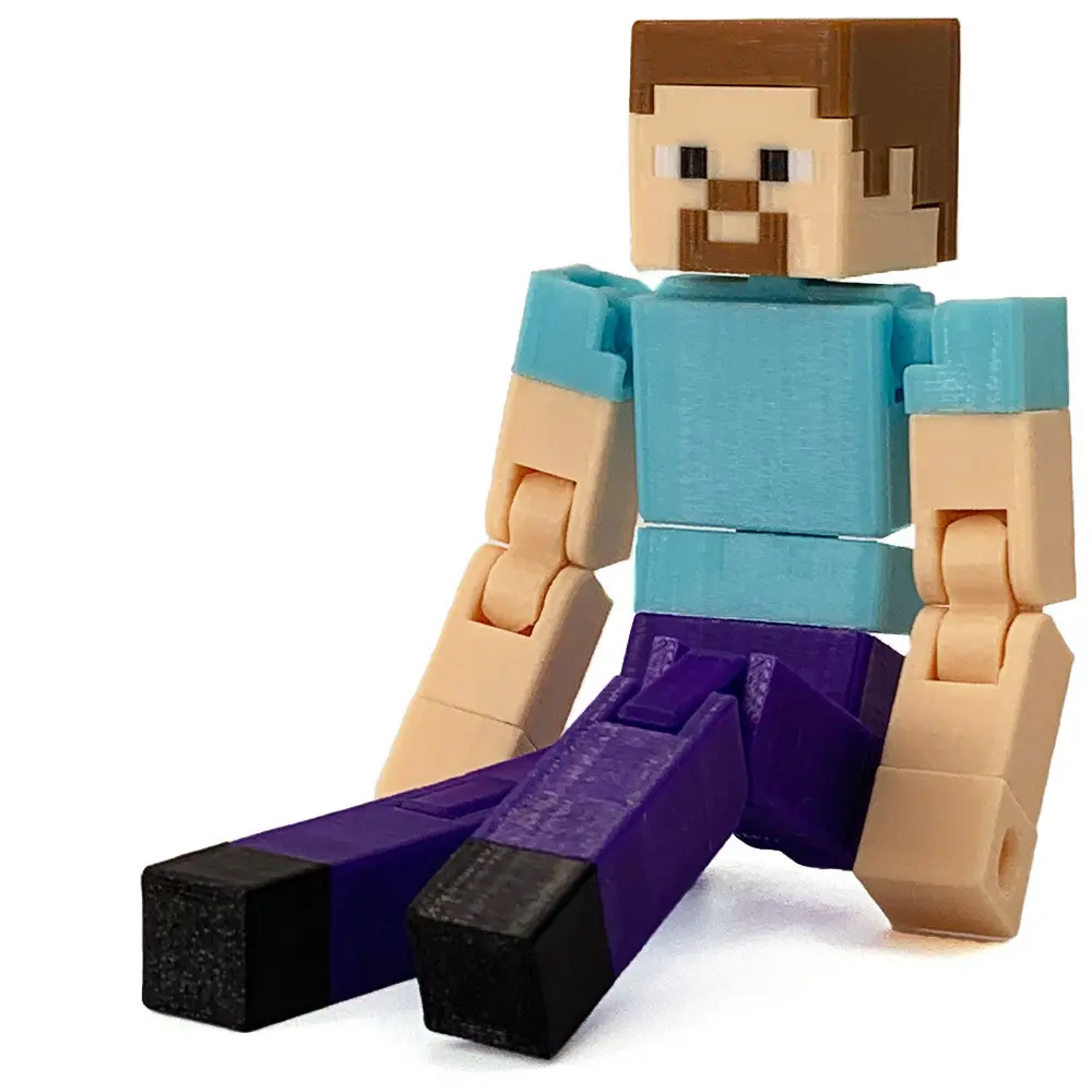 3D Printed Minecraft Steve Anime Multi-Jointed Shapeshift Toys Action Figures Mannequin Model Parent-children Game Gifts