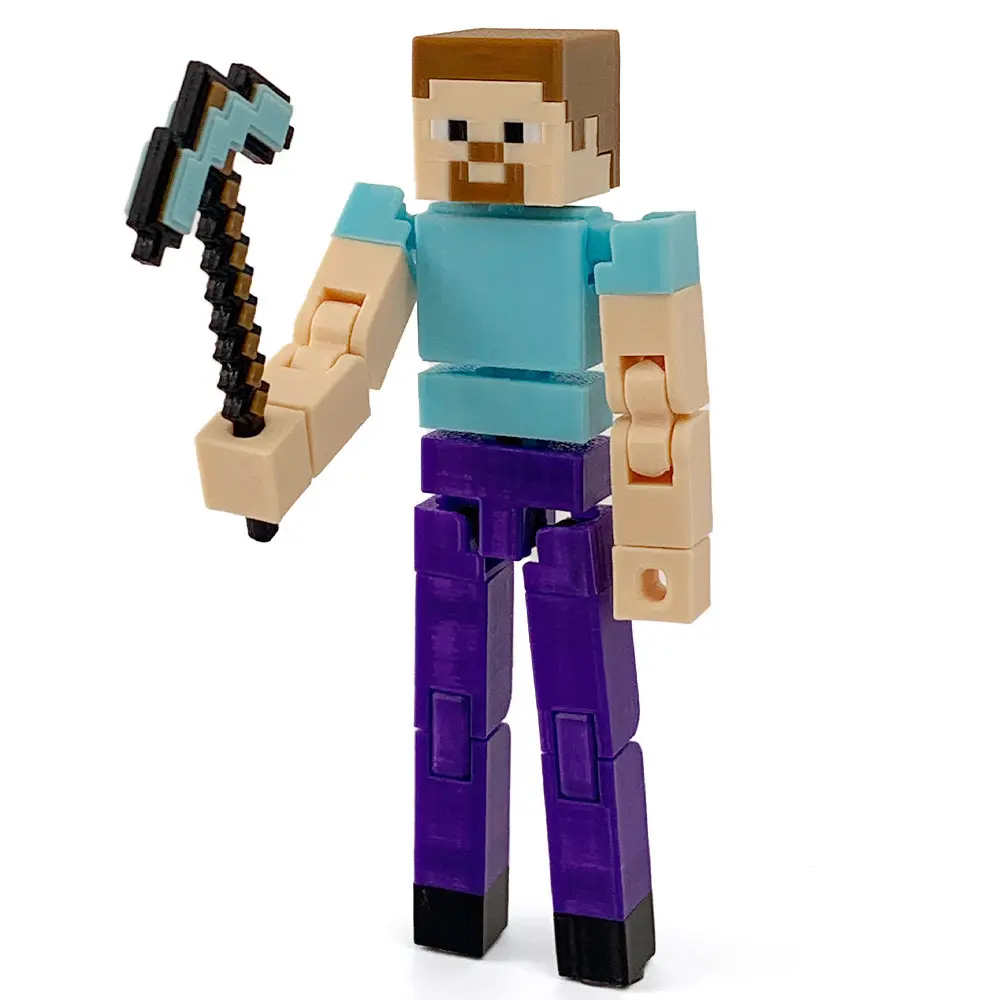 3D Printed Minecraft Steve Anime Multi-Jointed Shapeshift Toys Action Figures Mannequin Model Parent-children Game Gifts