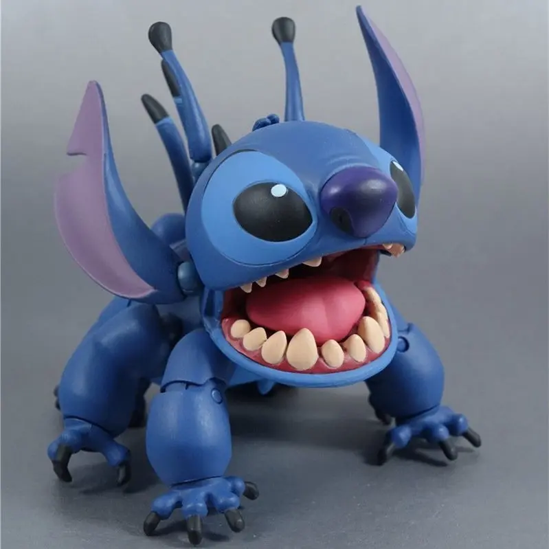 New KAIYODO Disney Stitch Action Figure Revoltech Stitch Figurine Joint Mobile Model Kits Custom Toys Collection Children Gifts