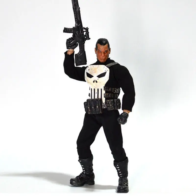 Marvel 1/12 Mezco Ant Punisher Sdcc Cloth Movable 6-inch Figure Doll Hand-made Model White Penalty Uncle Skull Carving Toys