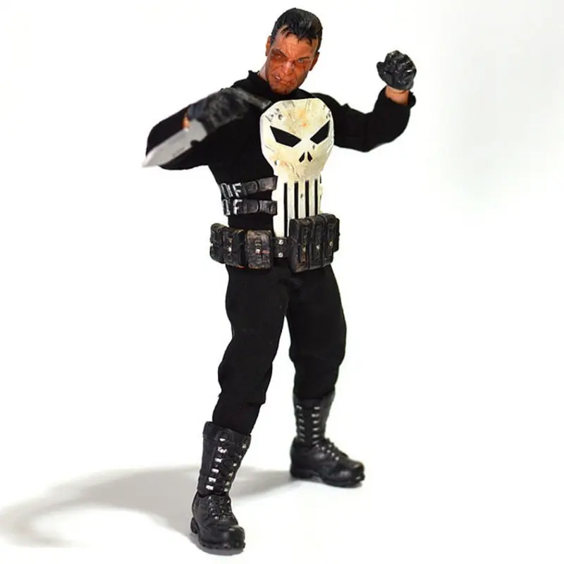 Marvel 1/12 Mezco Ant Punisher Sdcc Cloth Movable 6-inch Figure Doll Hand-made Model White Penalty Uncle Skull Carving Toys