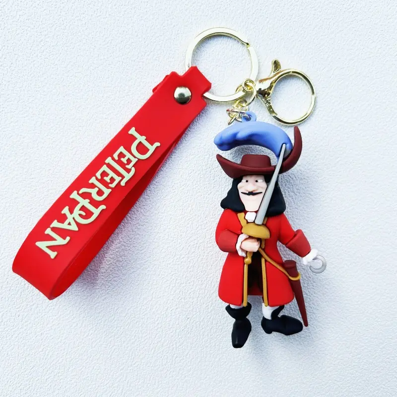 Anime Movie Peter Pan Keychains Car Key Chain Keyring Phone Bag Ornament Jewelry Decor Ornament Toys Doll Kids Birthday Gifts