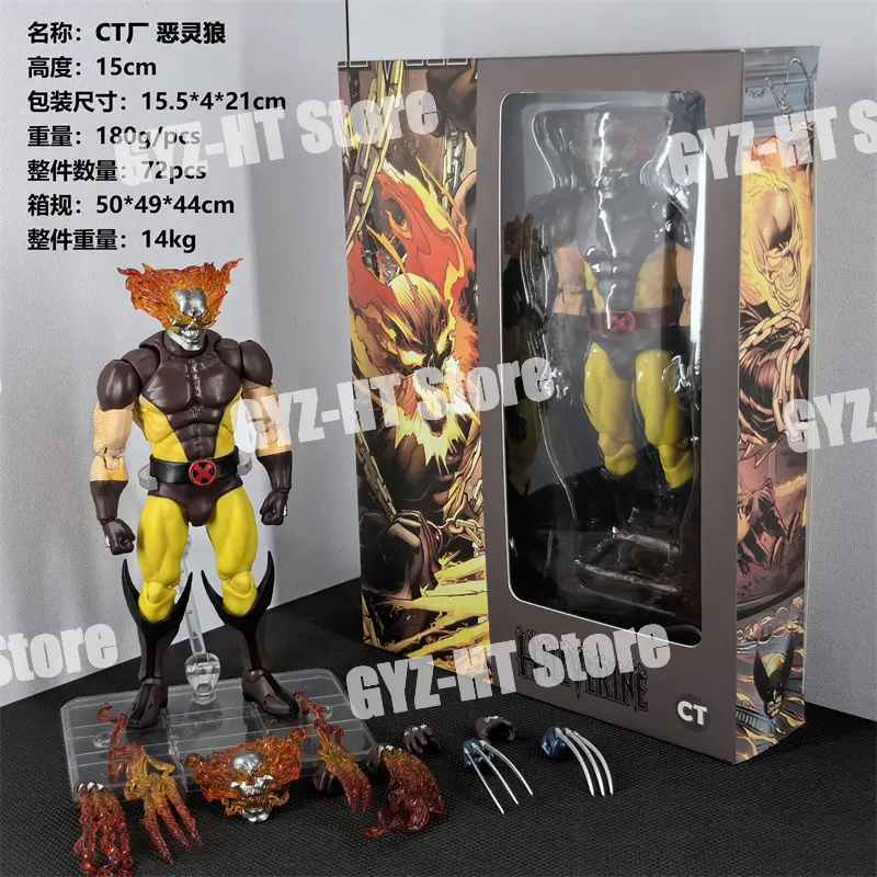 In Stock Ct Toys Hellverine Figure Wolverine Mafex 096 138 X-Men Anime Action Figure Figurine Statue Model Customized Gifts Toys