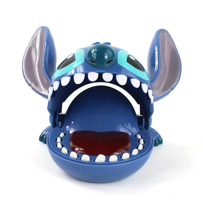 16cm Crocodile Bite Finger Figures Stitch Dentist Push Teeth Funny Game Model Toys Birthday Gifts for Kids Party Toys