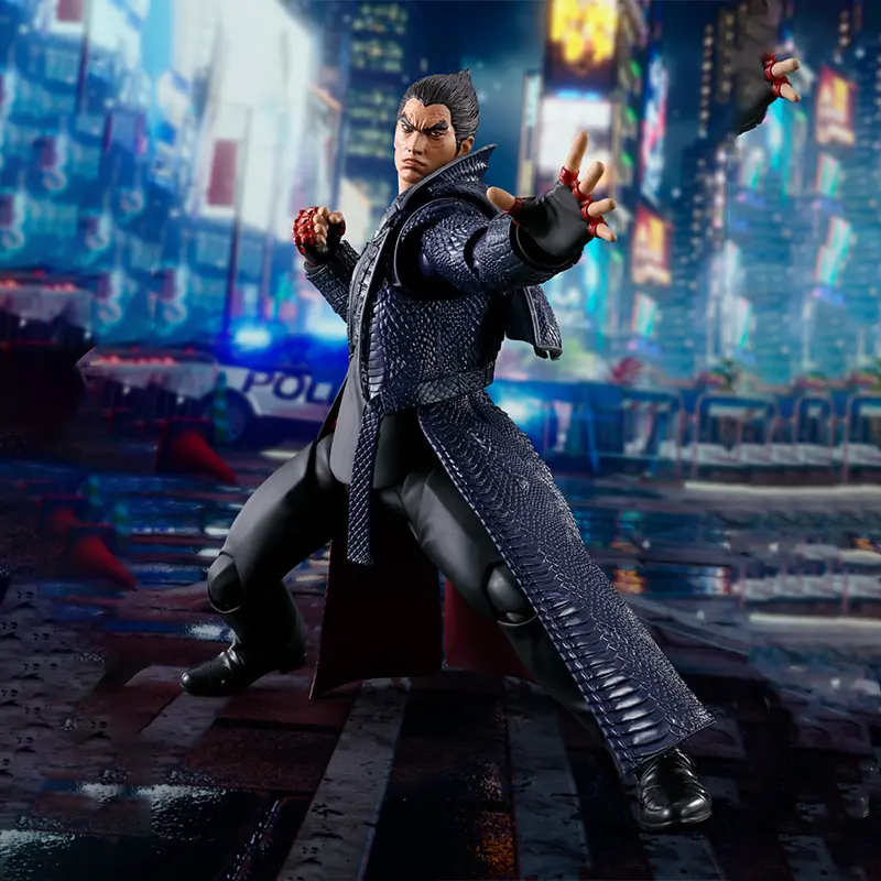 Original box Bandai SHF TEKKEN 8 KAZUYA MISHIMA  AND JIN KAZAMA Figure Finished Model kit Anime full Action Toy Gifts for kids