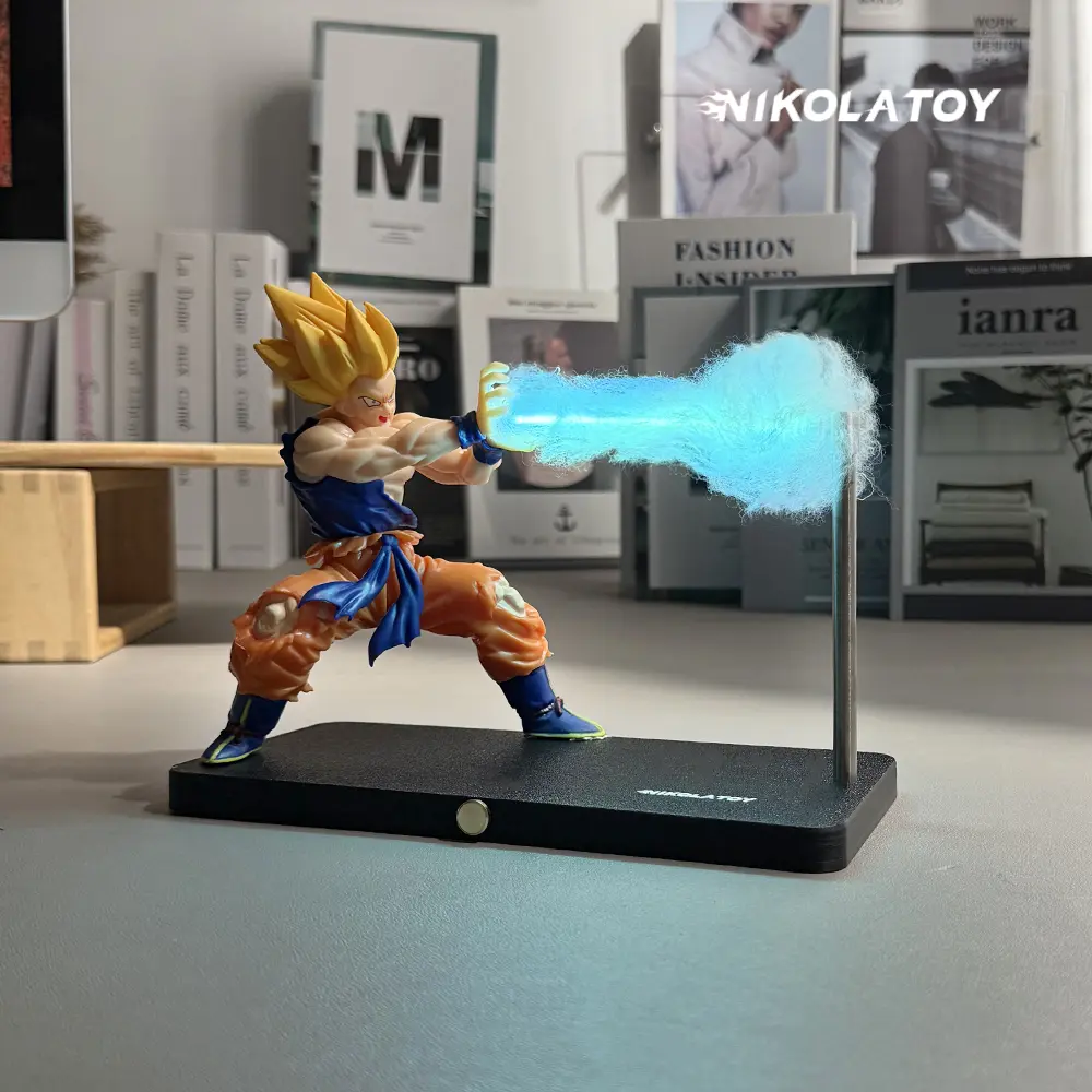 Dragon Ball Son Goku Night Light Anime Touch Kamehameha Magnetic Night Light Creative Desk Decoration Anime Peripheral Toys Gift