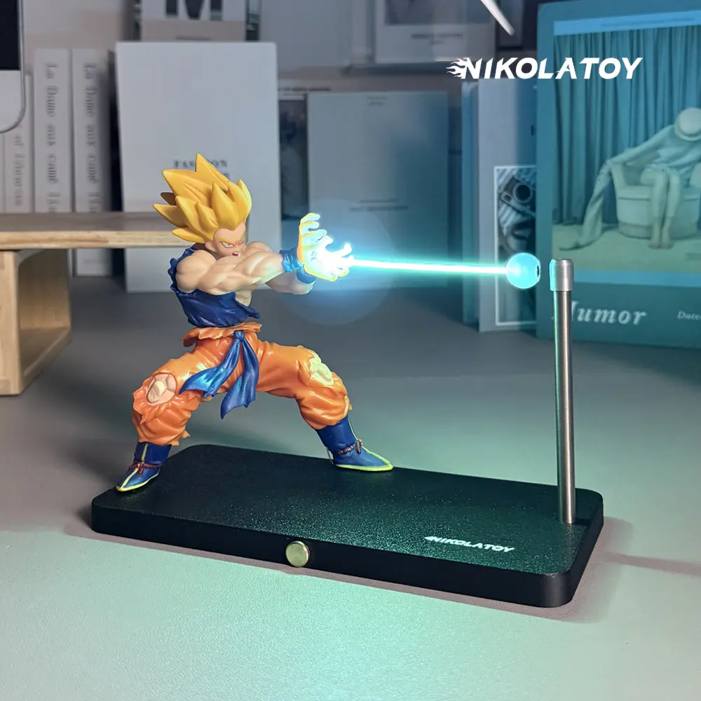 Dragon Ball Son Goku Night Light Anime Touch Kamehameha Magnetic Night Light Creative Desk Decoration Anime Peripheral Toys Gift